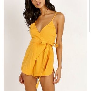 Acacia NS romper in tangelo